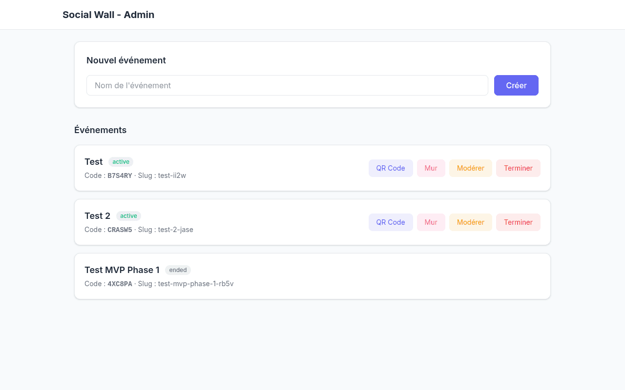 Screenshot de Social Wall